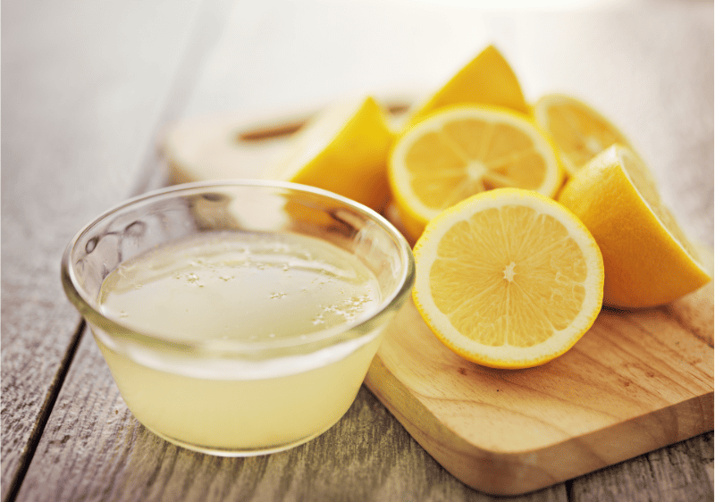 coupelle de jus de citron